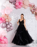 Imelda by Tiffanys layered ballgown prom dress