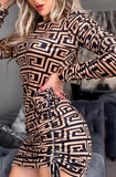 Rianne geometric pattern velvet dress - one size fits uk 8-12