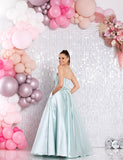 Tiffany’s Sundae full satin corset top prom dress