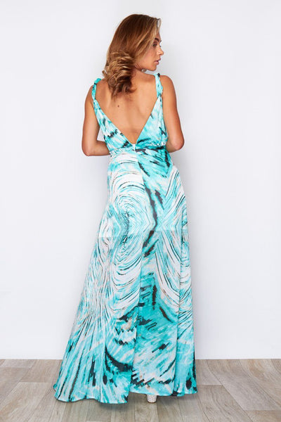 Harley twist strap side split chiffon maxi dress – Deja Elite Boutique