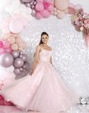 Titania by Tiffanys tulle ballgown prom dress pink, baby blue