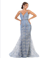 Analyse glitter fishtail prom dress