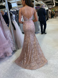 Analyse glitter fishtail prom dress