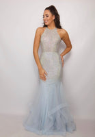 Chelsea diamanté fishtail mermaid prom dress by Tiffanys