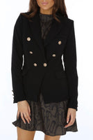 Dayna double breasted gold button blazer