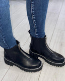 ‘ Steppin out’  zip up  ankle boots - black
