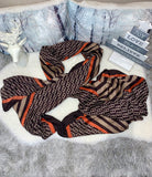 F print wool blend  scarf