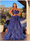 Tanya tiered ruffle ballgown, prom dress, bridesmaid dress JX5022