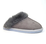 Lunar Margarita luxe faux fur mule slippers -  grey