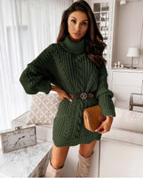 Chunky cable knit jumper dress 6 colours