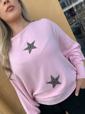Star detail luxury soft knit jumpers one size - 4 colours