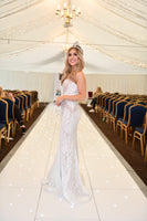Jasz Couture Ivory / nude fishtail prom dress, wedding dress, ex sample sale
