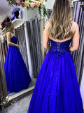 Brittany royal blue full ballgown prom dress