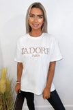 White Jadore T shirt