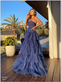 Tanya tiered ruffle ballgown, prom dress, bridesmaid dress JX5022