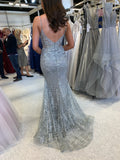 Analyse glitter fishtail prom dress