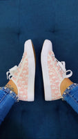 Celina print canvas trainers - 3 colours, pink, navy, black