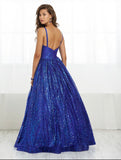 Carly sequin ballgown in cobalt or rose gold 16413