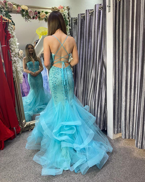 Tiffanys Melody fishtail prom dress Deja Elite Boutique Tiffanys Melody fishtail prom dress Deja Elite Boutique