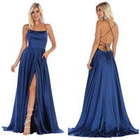Jossa satin A line full skirt ballgown prom dress - green – Deja Elite  Boutique