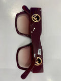 Fifi chestnut brown F detail sunglasses