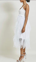 Athena crochet flutter dress - 3 colours nude, white, black