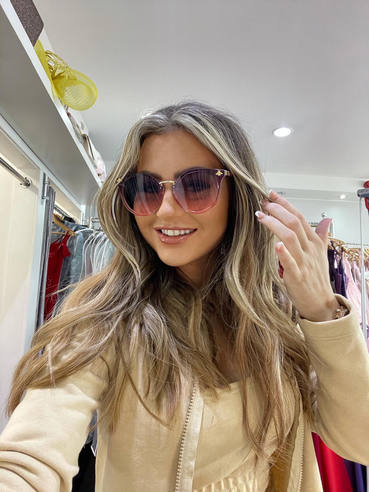 Bee shady pink shade bee detail sunglasses Deja Elite Boutique