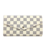Cream grey check purse