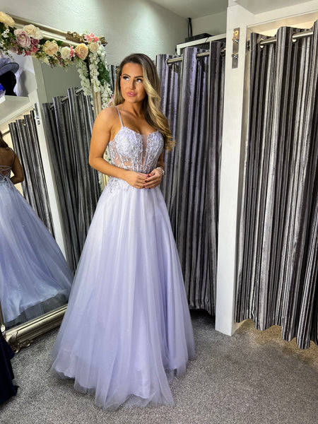 Silver gray 2025 ball gown