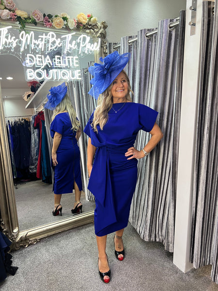 Royal blue top boutique dress