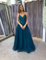 Fearne Forrest green sparkle prom dress, ballgown, bridesmaid dress