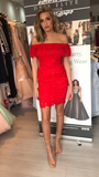 Bardot red tassel dress size 10-12