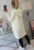Cat - chunky cable knit cardigan - cream