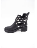 Smart casual chunky stud ankle boots