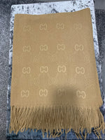 CC embossed giant scarves 3 colours sand , mink & khaki