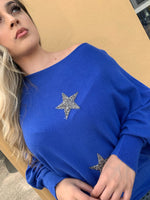 Star detail luxury soft knit jumpers one size - 4 colours