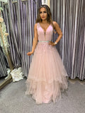 Sofia flutter skirt prom dress, bridesmaid dress 3 colours - dusky pink, silver, navy